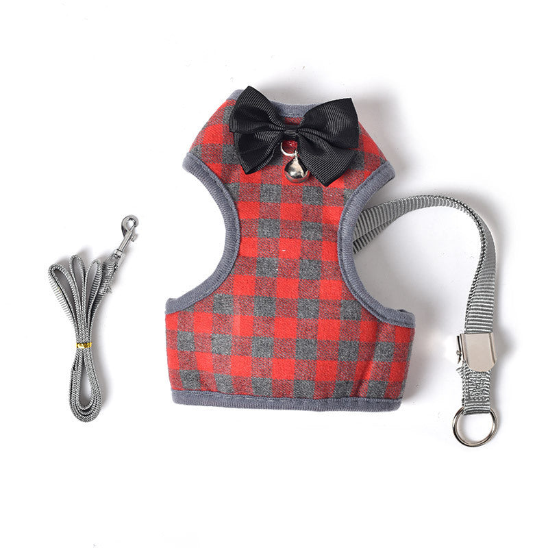 Small Dog Vest Chest And Back Pet Harness Leash