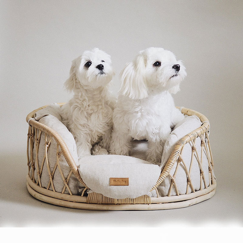 Handmade Rattan Woven Pet Bed